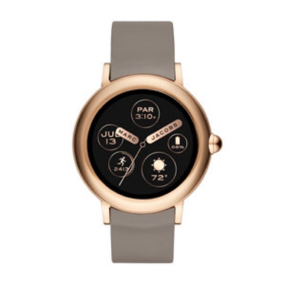 Marc Jacobs Riley Smartwatch Watch Rose Gold Cement Round - Picture 7 of 9